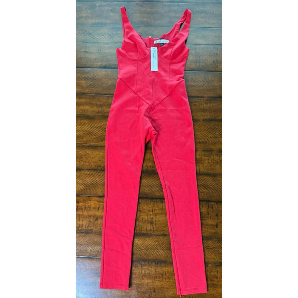DELFI COLLECTIVE - Isodora Jumpsuit, Red, Size Small    MSRP $298    (See Pics)
